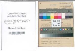 Entnazifizierung Bernhard Niewind , geb. 27.06.1898 (Schlossermeister)