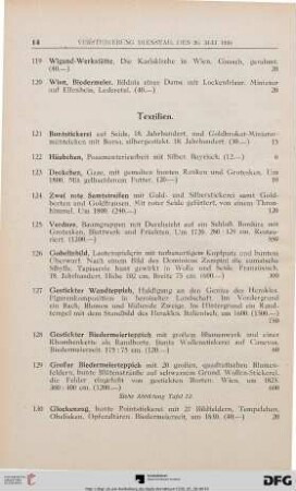 Textilien (Nr. 121-132c)