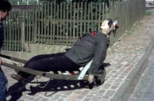 Schabeies auf Schubkarre