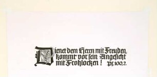 Dienet dem Herrn mit Freuden