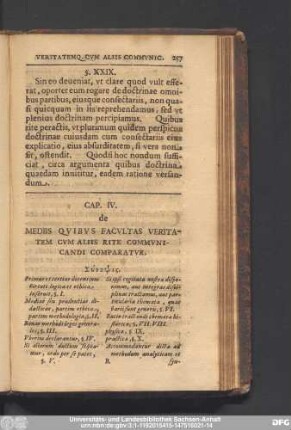 Cap. IV. de Mediis Quibus Facultas Veritatem Cum Aliis Rite Communicandi Comparatur.