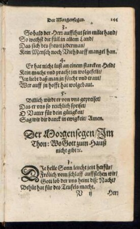 Der Morgensegen ...