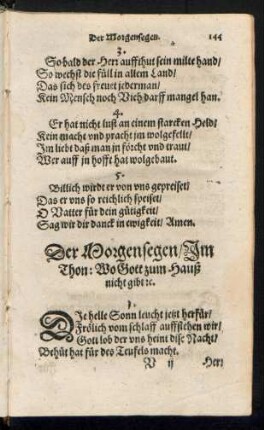 Der Morgensegen ...