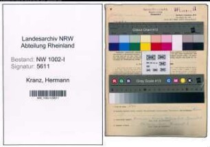 Entnazifizierung Hermann Kranz, geb. 10.10.1903 (Kaufm.Angest.)
