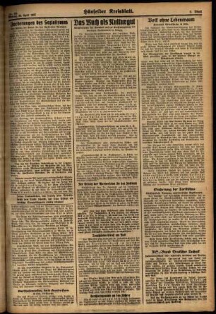 Zweite Ausgabe vom Montag, den 26. April 1937.