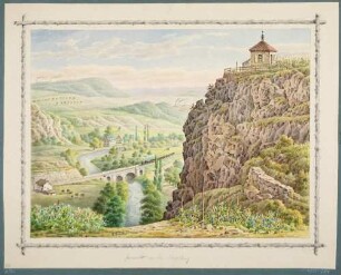 Blick von der Begerburg in den Plauenschen Grund mit der Eisenbahn