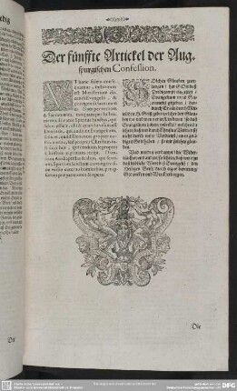 Der fünffte Artickel der Augspurgischen Confession