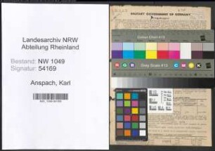 Entnazifizierung Karl Anspach , geb. 21.12.1907 (Arzt)