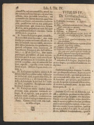 Titulus IV. De Consuetudine