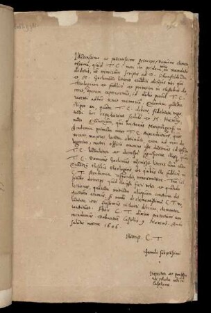 Brief an Landgraf Moritz; nebst Kopie; unterzeichnet vom Lehrerkollegium; 1606 Nov. 9/14