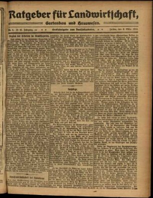 Zweite Ausgabe vom Sonntag, den 09. März 1924.