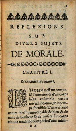 Réflexions sur divers Sujets de Morale