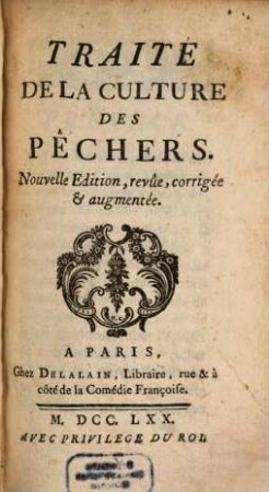 Traité de la Culture des Pêchers
