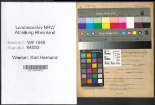 Entnazifizierung Karl Hermann Weeber , geb. 20.01.1908 (Ingenieur)