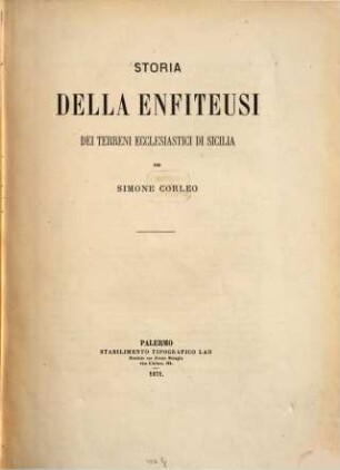 Storia della enfiteusi dei terreni ecclesiastici di Sicilia
