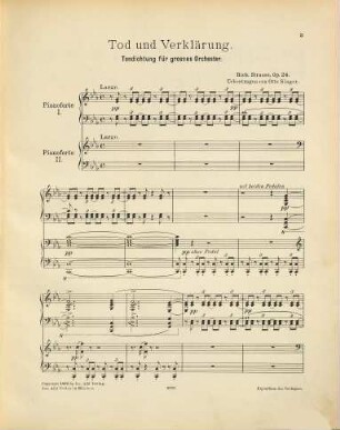 Tod und Verklärung : Tondichtung für grosses Orchester ; op. 24