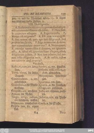 VIII. De Diligentia.