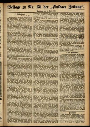 Zweite Ausgabe vom Sonntag, den 05. Juli 1891.