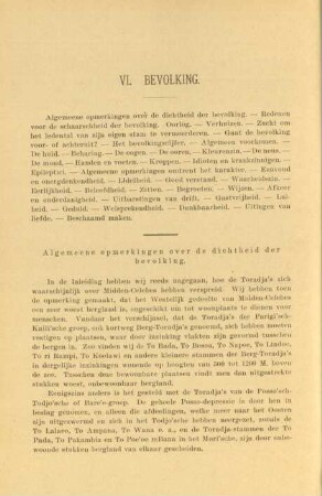 VI. Bevolking
