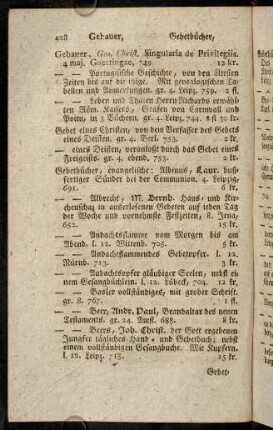 428-460, Gebetbücher