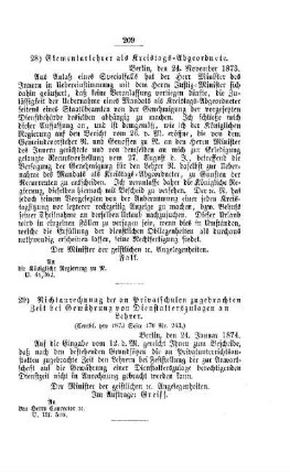 Nichtanrechnung der an Privatschulen zugebrachten Zeit bei Gewährung von Dienstalterszulagen an Lehrer : [IV. Seminarien, Bildung der Lehrer und deren persönliche Verhältnisse]