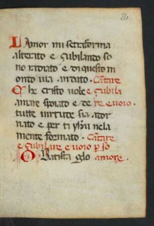 Gebet zu Johannes dem Täufer, ital.