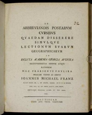 De Abbreviandis Postarum Cursibus