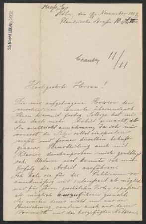 Brief an B. Schott's Söhne : 10.11.1887