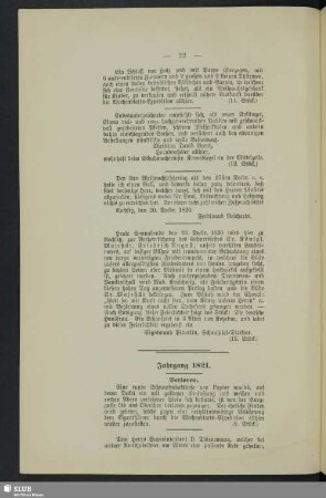 Jahrgang 1821