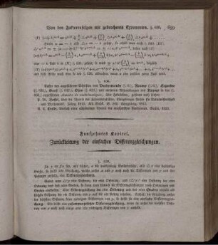 Funfzehntes Kapitel. Zurückleitung der einfachen Differenzgleichungen.