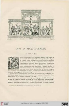 1: L' art en Alsace-Lorraine : les miniatures