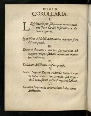 30-32, Corollaria