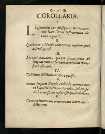 30-32, Corollaria