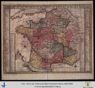 Les routes exactes des postes du Royaume de France.