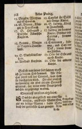 368-372, Der erste Haupt-Spruch. Einwuerff ...