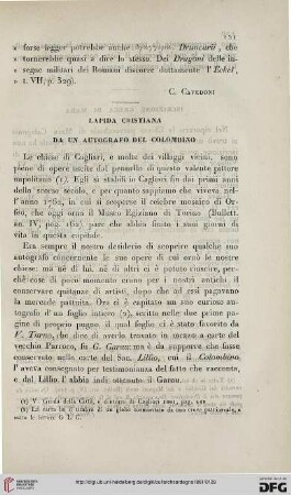 7: Lapida cristiana da un autografo del Colombino