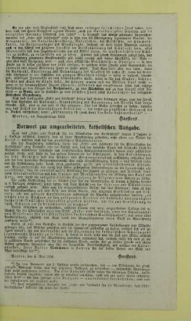 Vorwort zur umgearbeiteten, katholischen Ausgabe