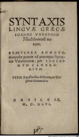 Syntaxis linguae Graecae