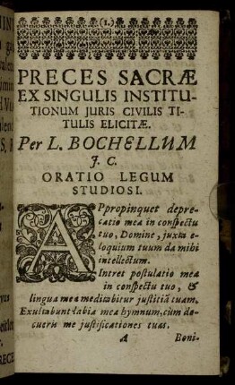 Oratio Legum Studiosi.