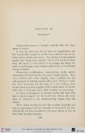 Chapter XI: Harmony
