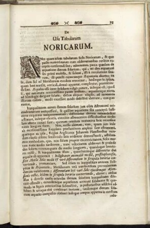 De Usu Tabularum Noricarum.