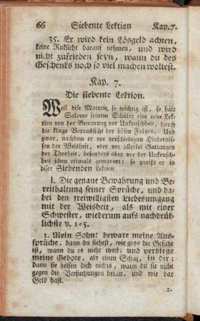 Kap. 7. Die siebente Lektion. - Kap. 9. Die neunte Lektion.