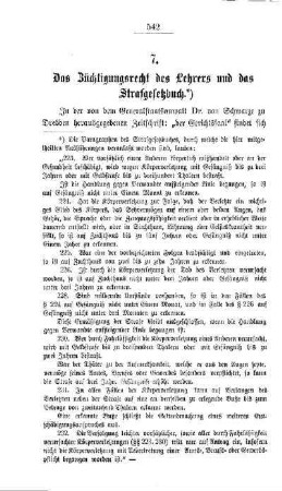 Das Züchtigungsrecht des Lehrers und das Strafgesetzbuch