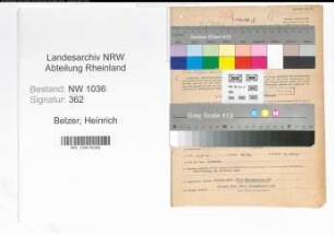 Entnazifizierung Heinrich Belzer , geb. 28.11.1902 (Bergarbeiter)