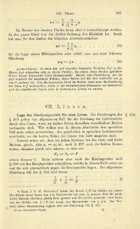 VII. Linsen.
