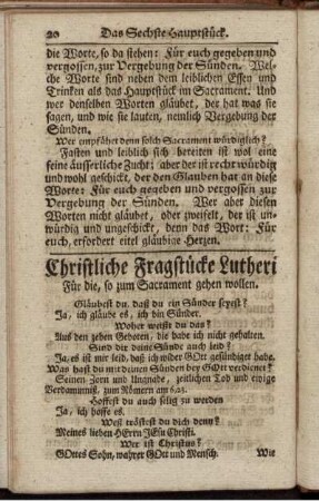 Christliche Fragstücke Lutheri