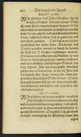 Der XIV. articul.