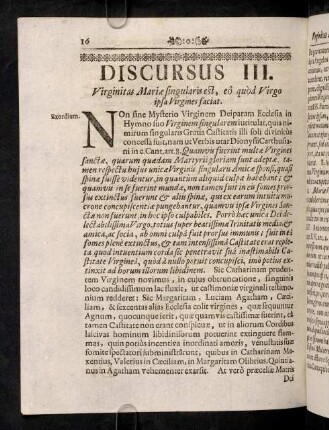 16-20, Discursus III