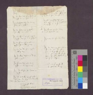 Fragment eines Stettener Zinsregisters.