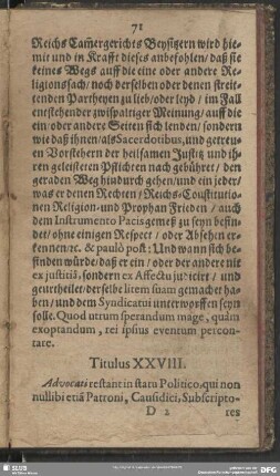 Titulus XXVIII.
